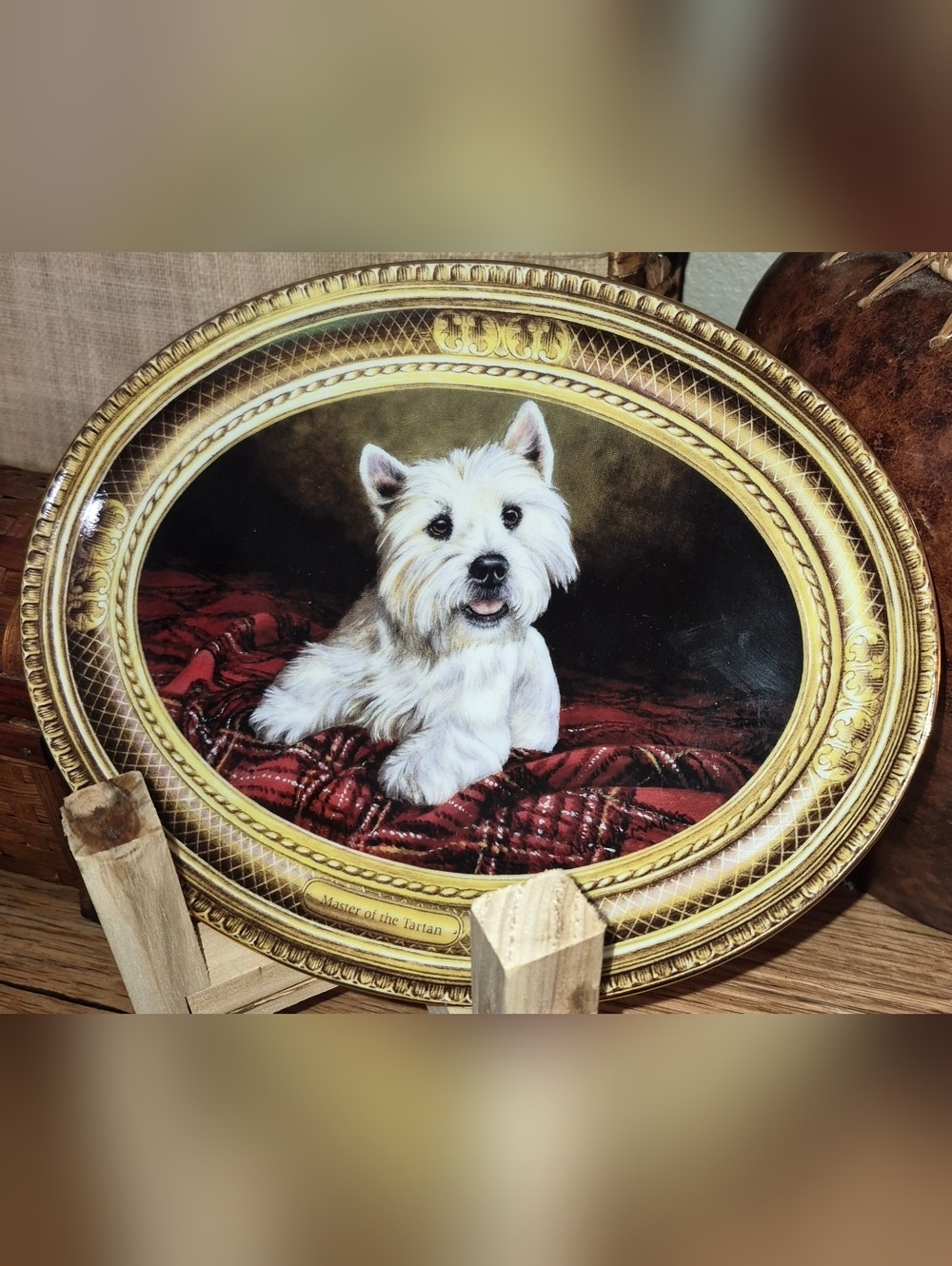 Franklin Mint West Highland White Terrier "Master of the Tartan" porcelain Plate